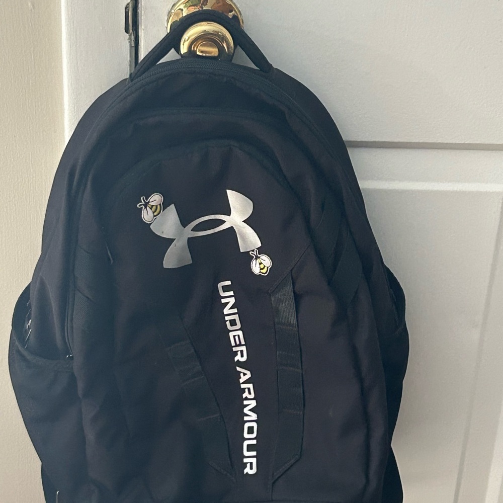Under Armour Black Backpack with Silver Logo
